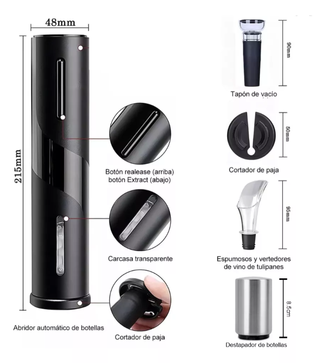 Miniatura 4 de Sacacorcho Eléctrico 4 en 1